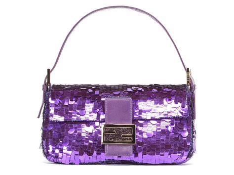 fendi purple sequin baguette vintage|fendi korea baguette bag.